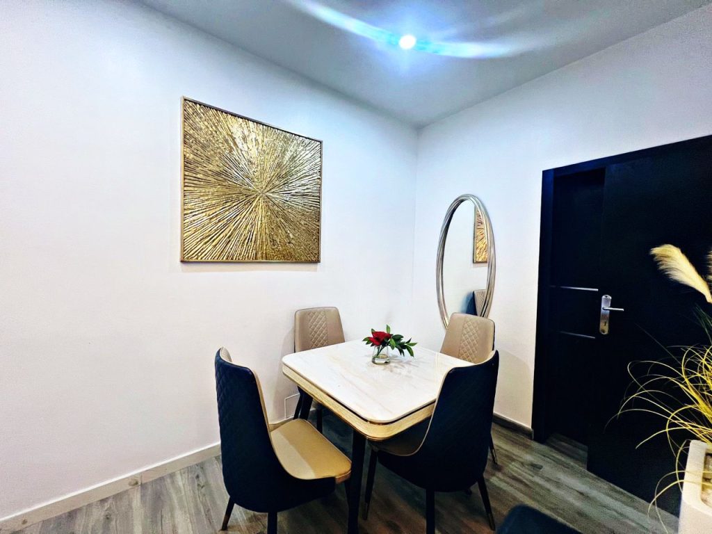 Luxury shortlet apartment living room in Lagos Nigeria