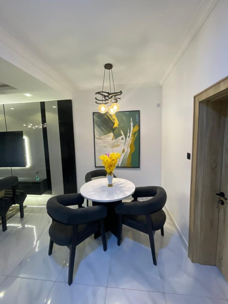 Aesthetic interior decor and transparent, unfiltered views of a luxury shortlet rental in Nigeria